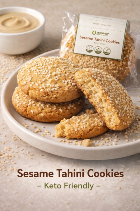 كوكيز طحينيه كيتو بدون سكر بدون جلوتن