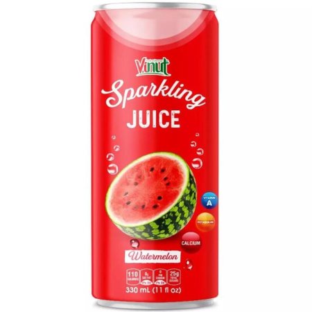 عصير البطيخ مع غاز بدون سكر