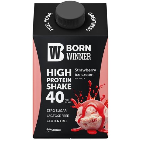 משקה חלבון בטעם גלידת תות بروتين بطعم ايسكريم التوت بدون سكر بدون جلوتن بدون لكتوز