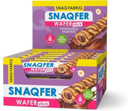 ويفر ستيك بنكهة الشوكولاطه والبندق بدون سكر بدون جلوتن