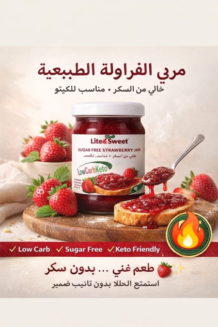 مربى الفراوله كيتو بدون سكر
