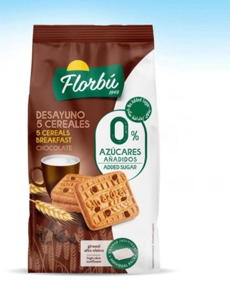 بسكويت فلوربو دايجستف بالحبوب الخمسه والشوكولاطه بدون سكر