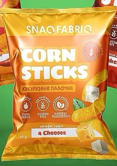 كورن سناك اصابع الذره بنكهة الجبنه 6% بروتين بدون جلوتن بدون صويا