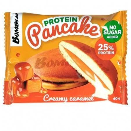بان كيك غني بالبروتين بحشوة الكراميل 25% بروتين بدون سكر