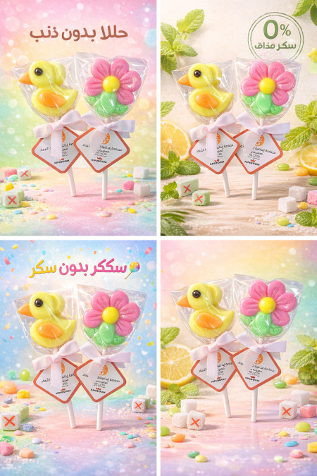 مصاص كينج دوم ثلاثي الابعاد بدون سكر صناعه يدويه