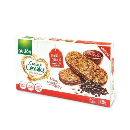 ساندويتش بسكوت من الحبوب الكامله شوفان قمح وشعير بحشو الشوكولاطه من جولون