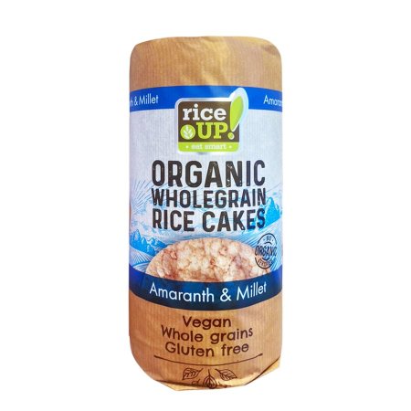 رايز كيك اورجاني بريخيوت مع حبوب الدخن والامارانث بدون جلوتن بدون سكر