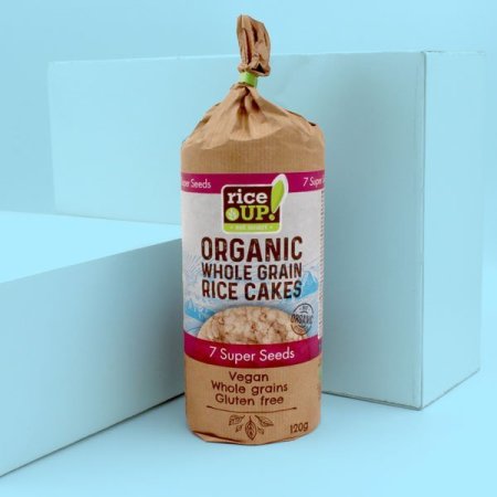 رايز كيك اورجاني بريخيوت مع 7 حبوب بدون جلوتن بدون سكر