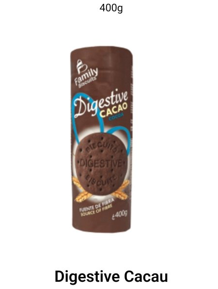 פאמילי דיגטב שוקולד 400 גרם بسكوت ككاو قمح عائلي غني بالالياف